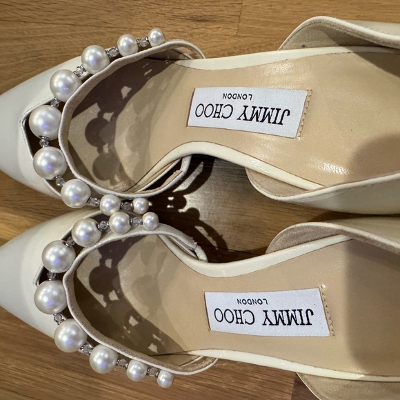 Jimmy Choo Cream Pearl Aurelie 65mm - Picture 5 of 9